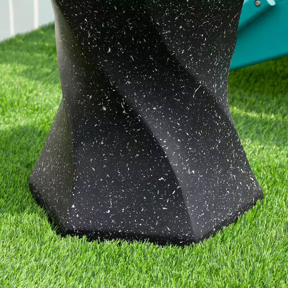 17.75 In. H Kits and Accessories Multi-Functional MGO Twist-Style Faux Terrazzo Garden Stool / Planter Stand