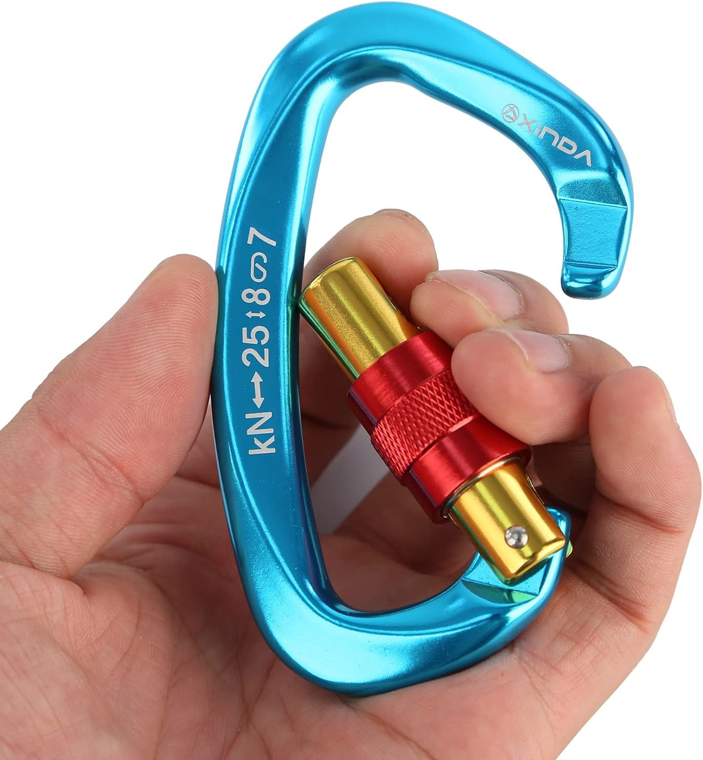 Screwgate Locking Carabiner Clip - Professional Rock Climbing Carabiner Screw Lock,Heavy Duty Carabiners for Climbing,Mountaineer,Hammock,Camping,Outdoor Equipment