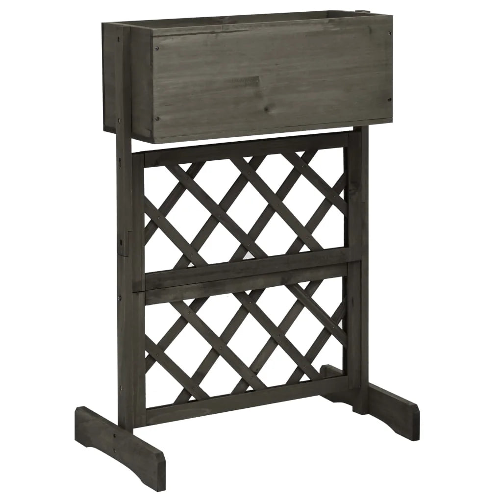 Planter Flower Box Trellis Raised Bed Outdoor Planter Solid Firwood