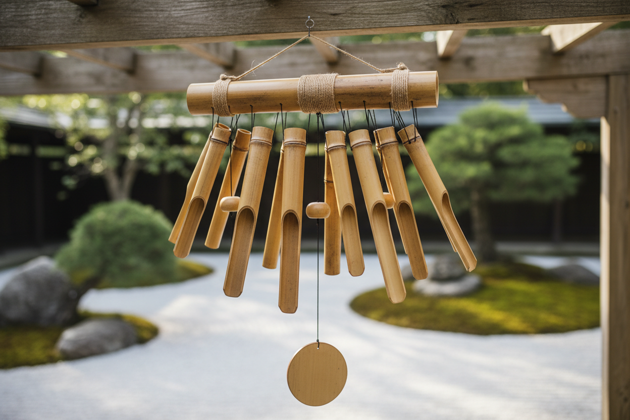 bamboo wind chimes outdoor decor