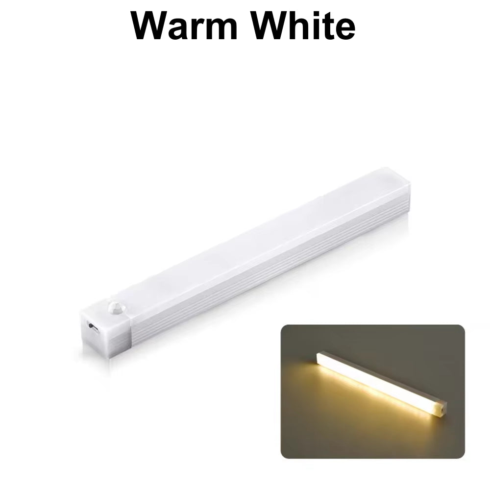 LED Motion Sensor Light USB Rechargeable Night Light Portable Cordless Magnetic Cabinet Lamp for Kitchen Room Bedside Staircase