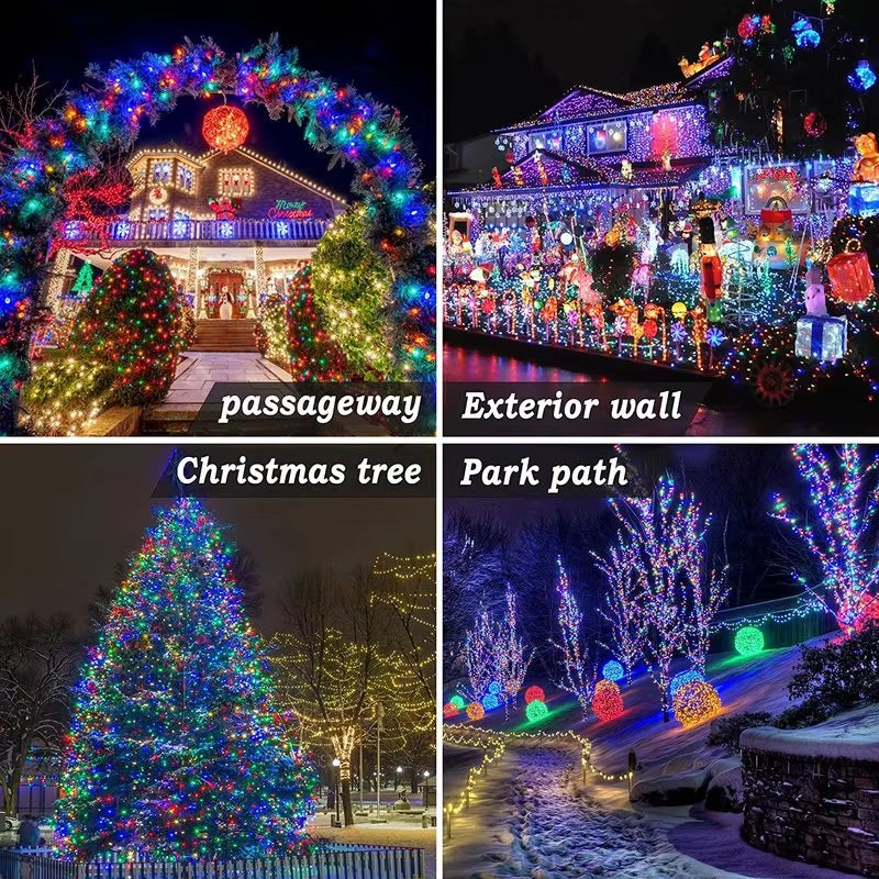 330LED Outdoor Led Solar String Lights Fairy Light Solar Powered Garland Lights 8 Mode 33M Garden Wedding Decoration Waterproof