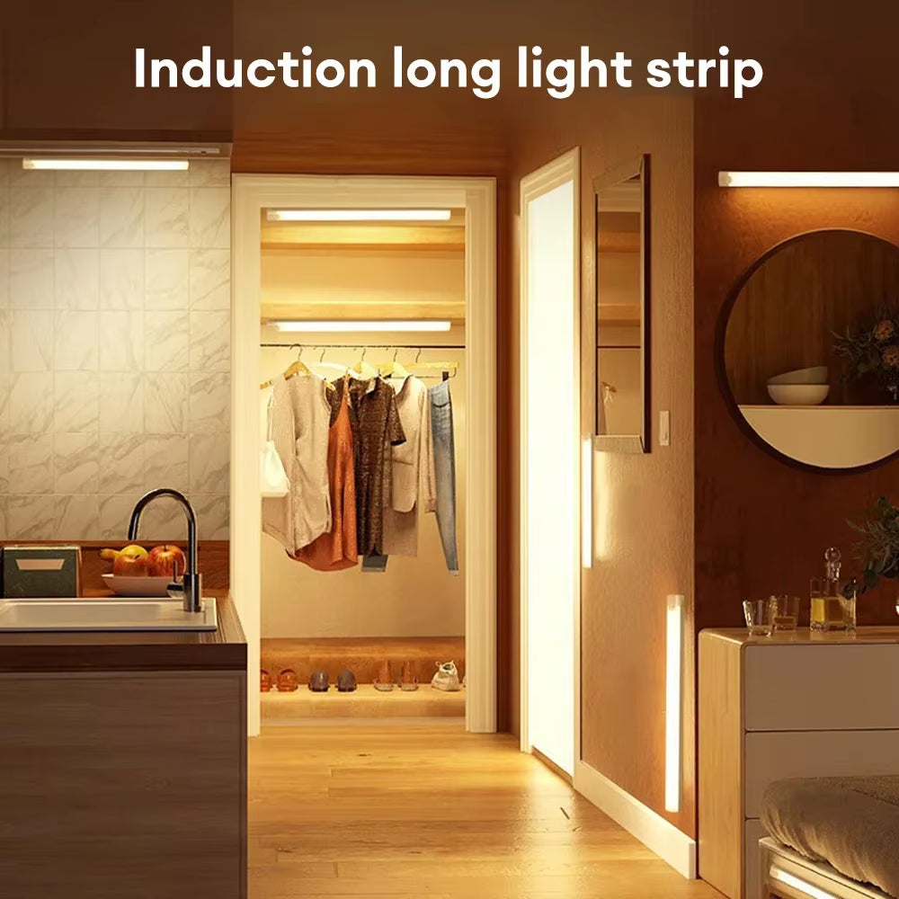Motion Sensor Light Wireless LED Night Light USB Rechargeable Night Lamp Cabinet Wardrobe Lamp Staircase Backlight for Kitchen 1