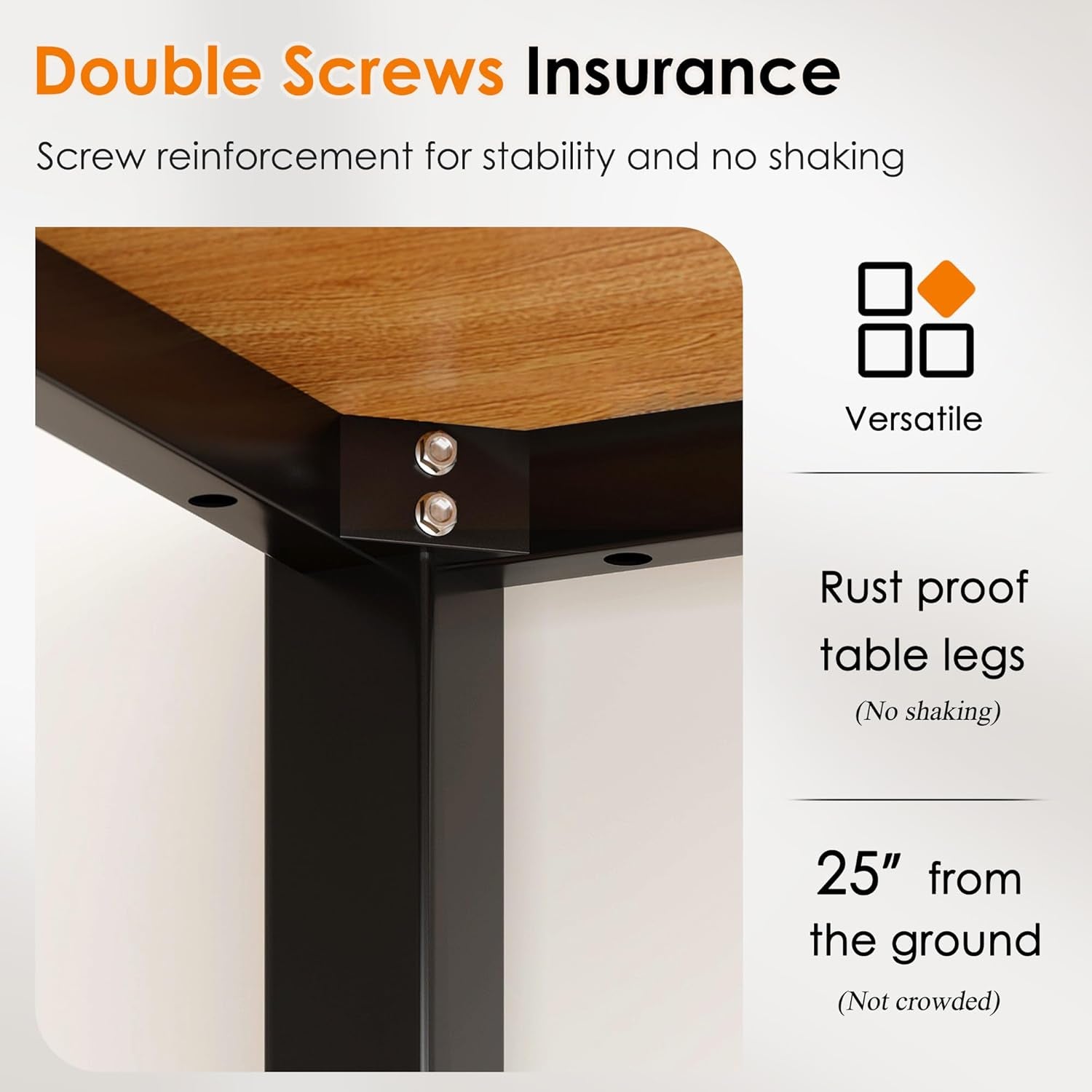 Computer Desk Home Office Table Writing Desk Study Table Gaming Desk Workstation (55 Inch, Wood Teak)