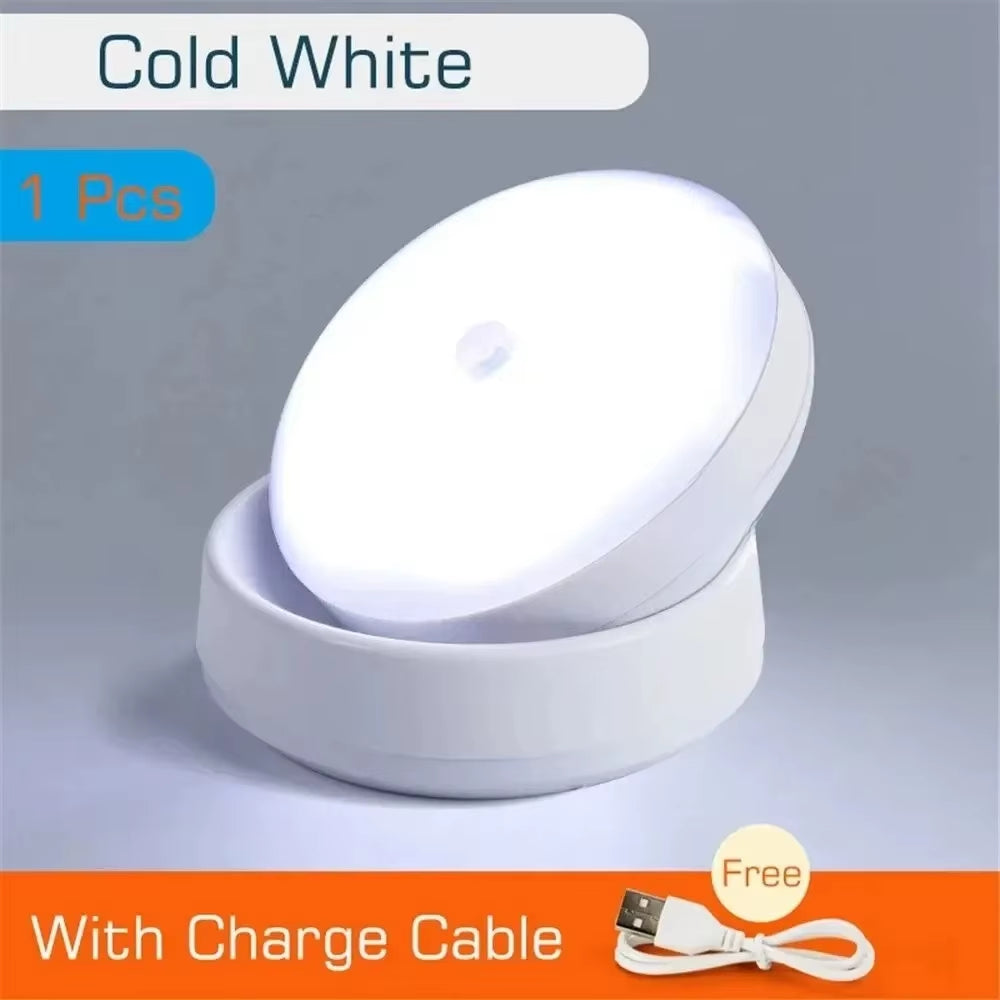 LED Night Light USB Charging Intelligent Human Induction for Bedside Cabinet Home Wardrobe Lighting Motion Sensor Light Led Lamp