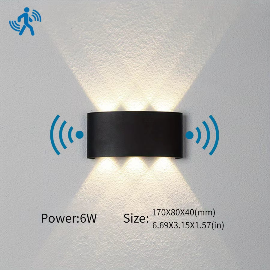 LED Wall Lamp LED Bulb Outdoor Motion Sensor Light Waterproof IP66 Wall Light Porch Garden Lights Living Room Street Stairs