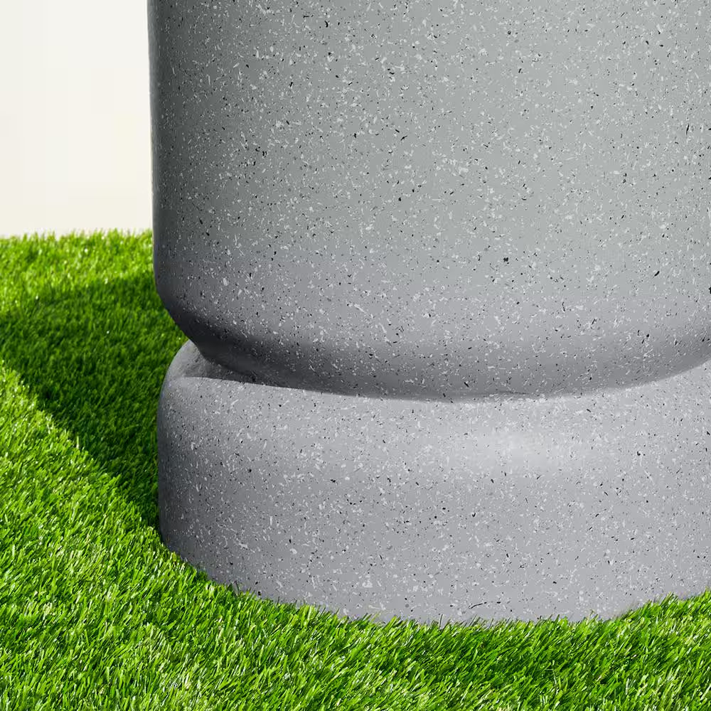 17.25 In. H Multi-Functional MGO Faux Terrazzo Garden Stool or Planter Stand or Accent Table Kits and Accessories