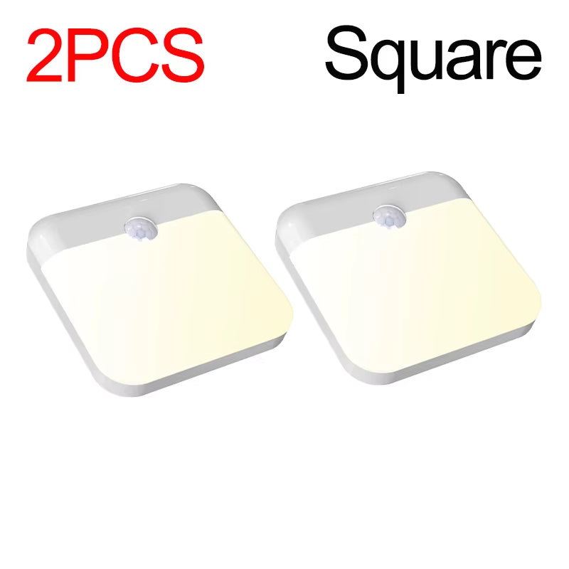 Rechargeable Motion Sensor Night Light,Warm White LED Wall Lamp,Magnetic Mount,Bedroom Hallway Toilet Closet Stairs Cabinet Hall
