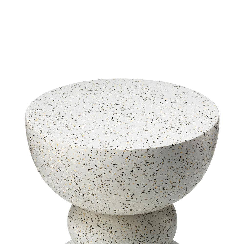 17.25 In. H Multi-Functional MGO Faux Terrazzo Garden Stool or Plant Stand or Accent Table Kits（Set of 2）