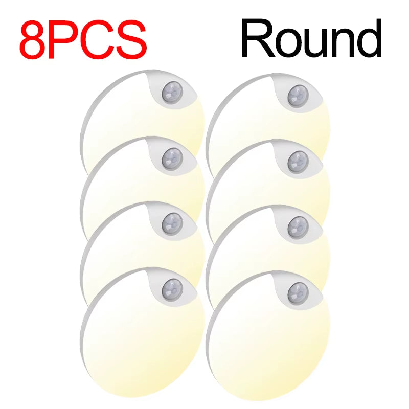 Rechargeable Motion Sensor Night Light,Warm White LED Wall Lamp,Magnetic Mount,Bedroom Hallway Toilet Closet Stairs Cabinet Hall