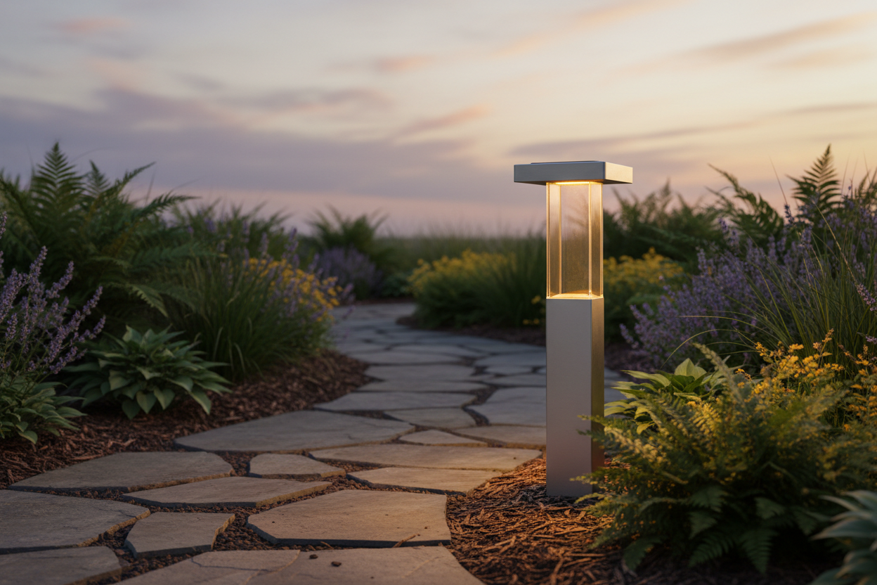 solar powered garden pathway light