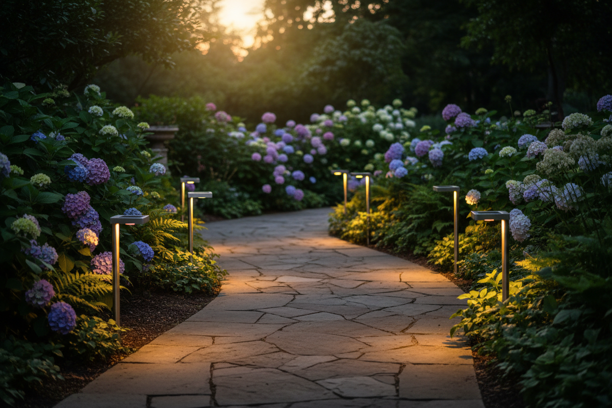 solar powered garden pathway lights